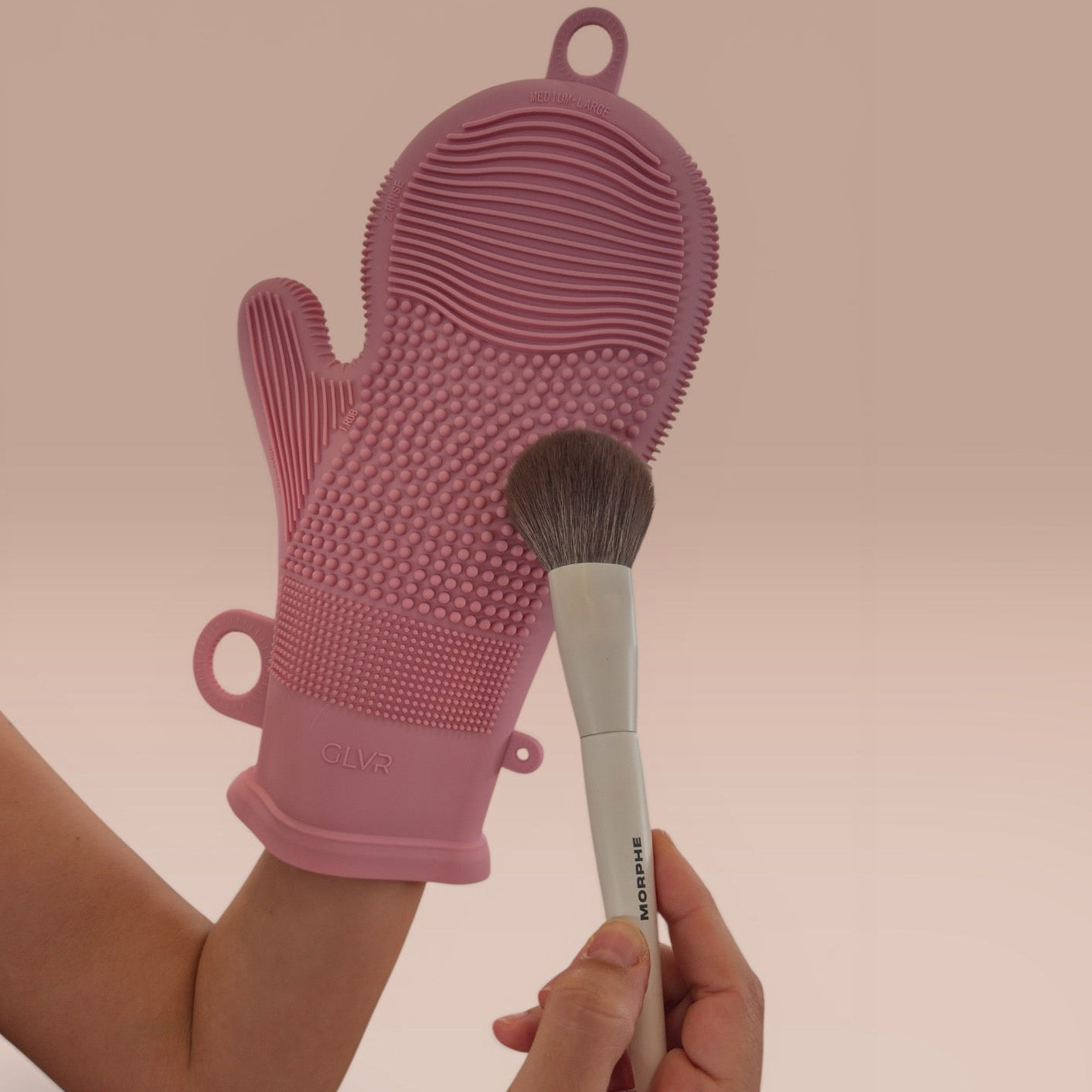 Silicone GLVR makeup brush cleaning glove - Twice as nice