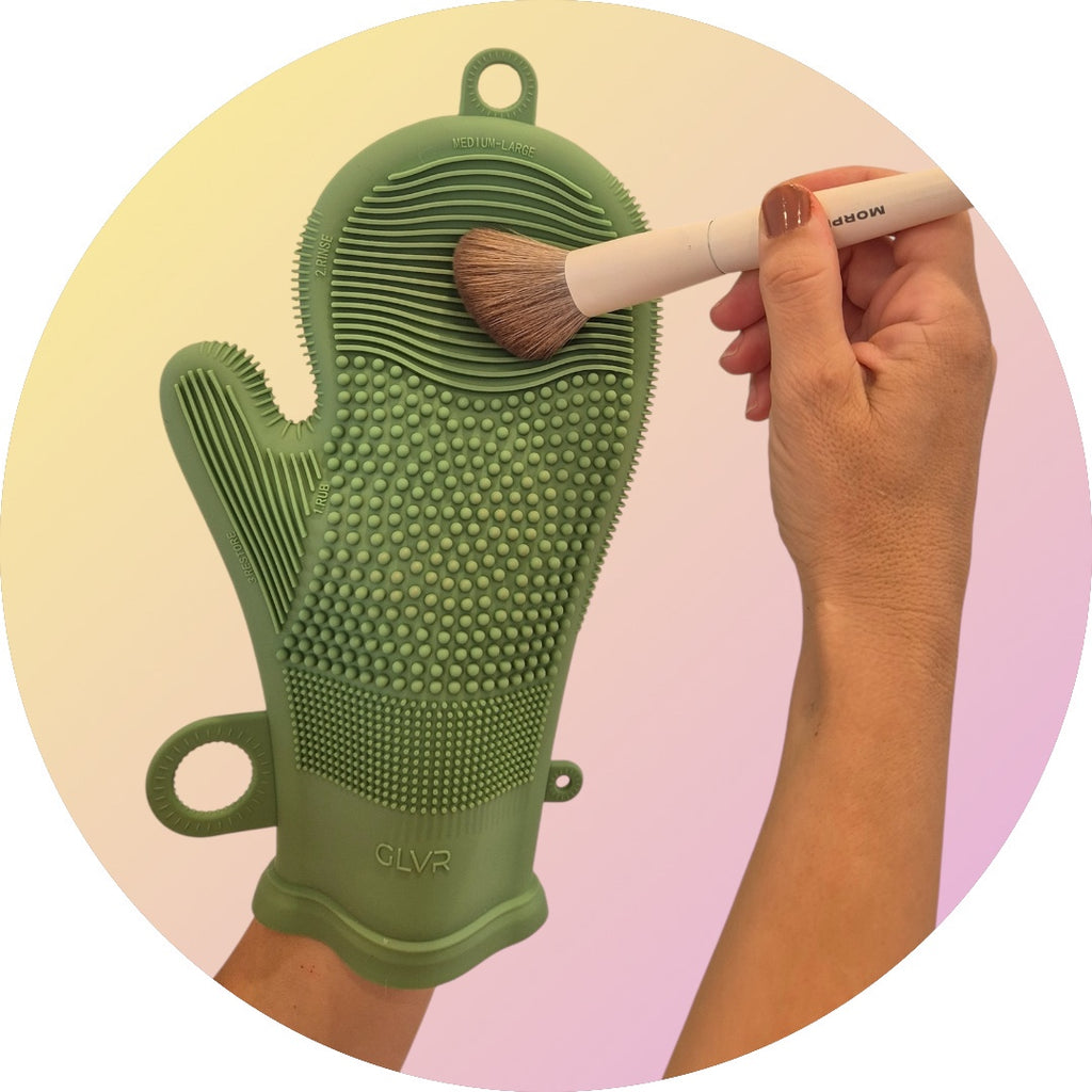Silicone makeup brush cleaner - Ethereal Green