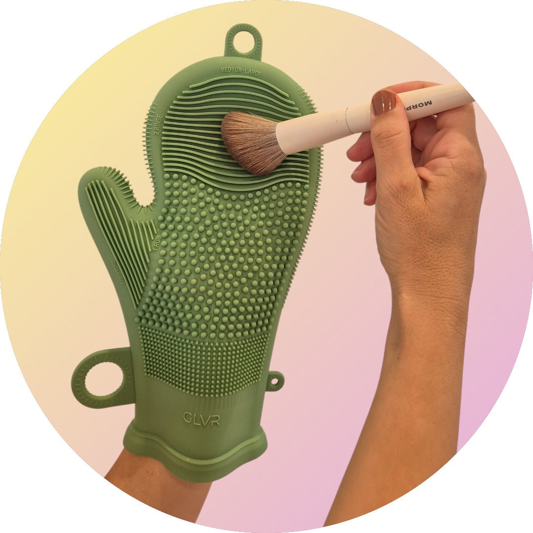 Silicone makeup brush cleaner - Ethereal Green